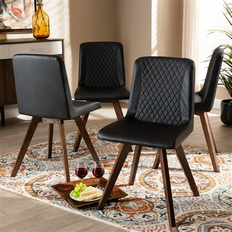 Baxton Studio Pernille Dining Chair, Set of 4, Black - Walmart.com - Walmart.com