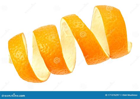 Fresh Orange Peel Isolated on White Background Stock Image - Image of succulent, orange: 171376297