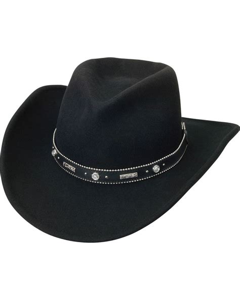 Silverado Women's Crushable Wool 3 1/4" Bendable Brim Hat, Black | Black cowboy hat, Cowboy hats ...