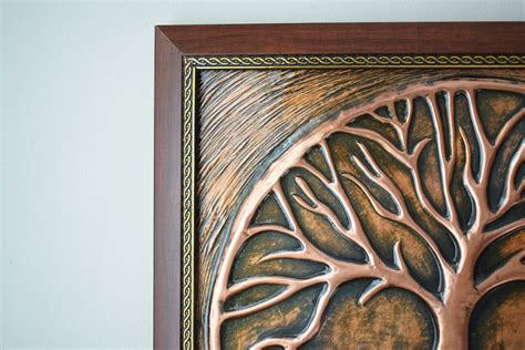 Copper Wall Art Modern Living Room Decor Metal Wall Artwork - Etsy