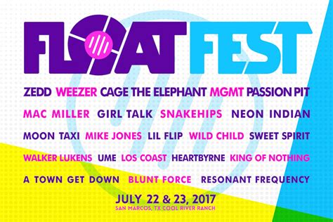 Float Fest Lineup Makes Landfall: Zedd, Weezer, Mac Miller tube into ...