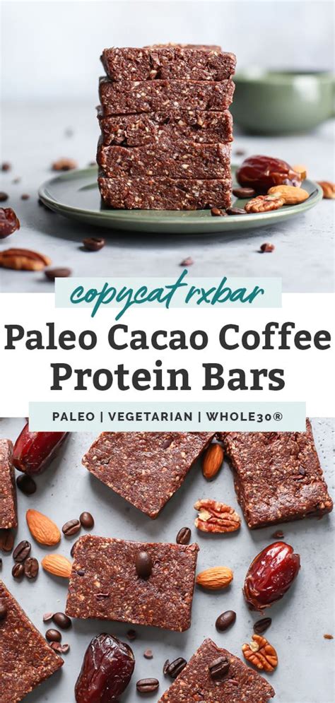 These Paleo Coffee Protein Bars are like your favorite store bought rxbar recipe – but homemade ...