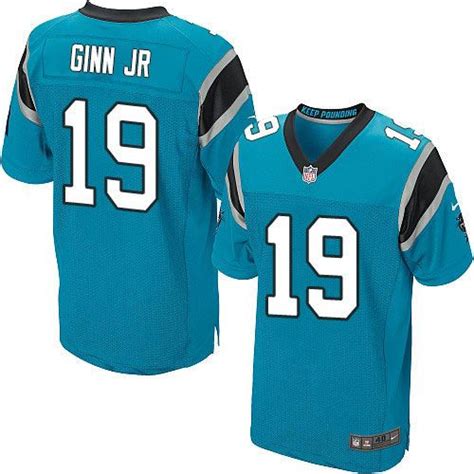 Nike Carolina Panthers 19 Ted Ginn Jr Blue Alternate NFL Elite Jersey