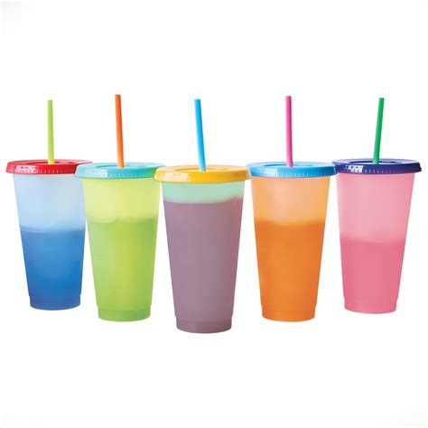 Starbucks Color Changing Reusable Cold Cups 24 oz Summer 2020 5 Pack ...