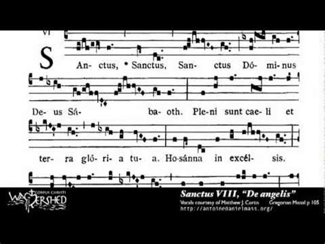 Sanctus VIII from Mass VIII, Gregorian Chant | Hymnal, Chants, Hymn