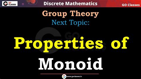 Lecture 13 - Properties of Monoid | Group Theory | Discrete Mathematics | Deepak Poonia - YouTube