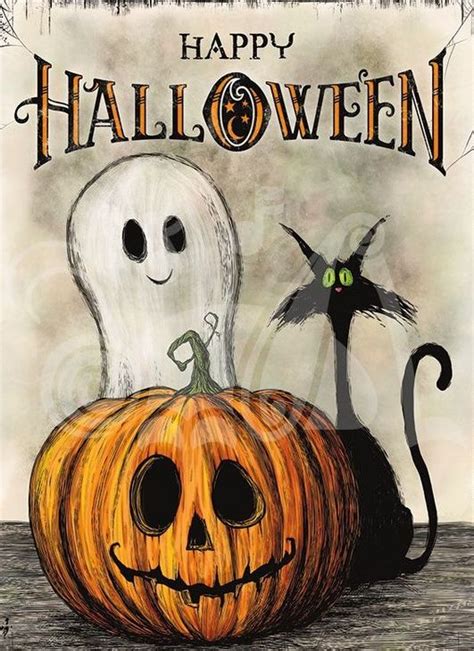 Spooky Halloween Postcard 5x7 | Halloween art, Halloween crafts, Halloween painting