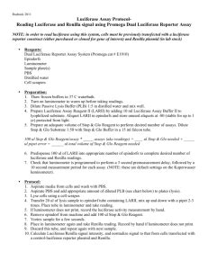 Manual: Luciferase Assay Kit