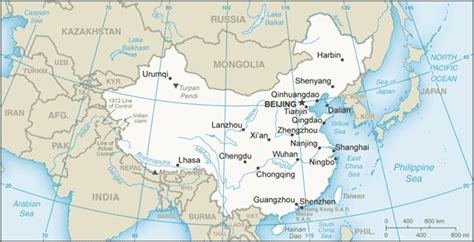 China Geographic coordinates - Geography