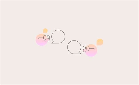 two circles are connected to each other on a light pink background