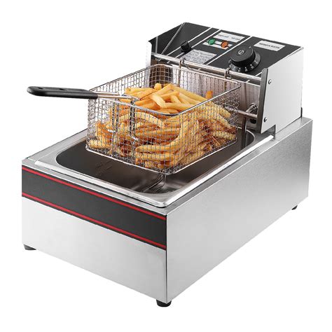 Deep Fryers With Baskets Commercial Electric Fryer Home 6L 1700W ...