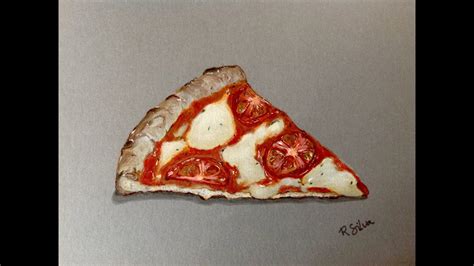 3D Drawing How to Draw Realistic Mozzarella Pizza - YouTube