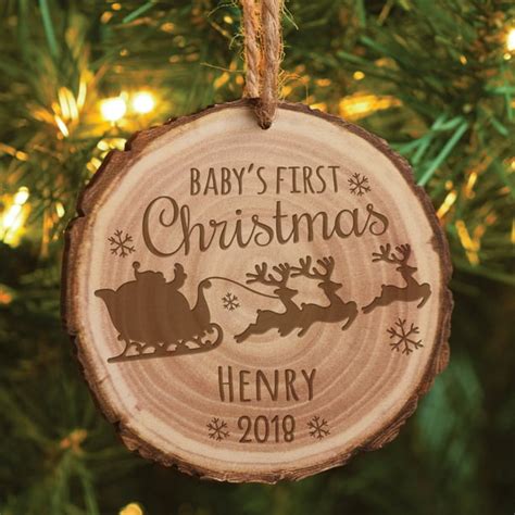 Personalized Baby's First Christmas Ornament - Bark - Walmart.com - Walmart.com