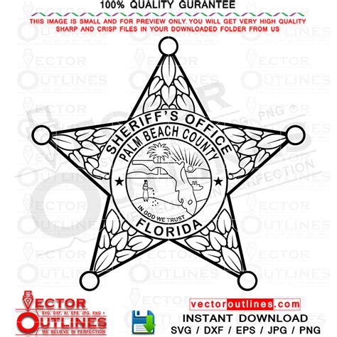 Palm Beach County svg Sheriff office Badge, sheriff star bad - Inspire ...