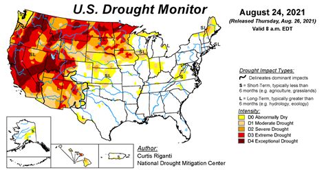 U.S. Drought Monitor Update for August 24, 2021 | National Centers for Environmental Information ...