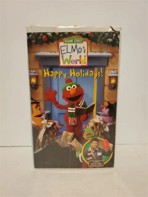 ELMO'S WORLD - Happy Holidays VHS 2002 Sesame Street Kelly Ripa ...