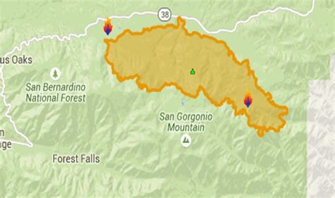 San Bernardino Fire Map 2015: Lake Fire Latest Update Released Today ...