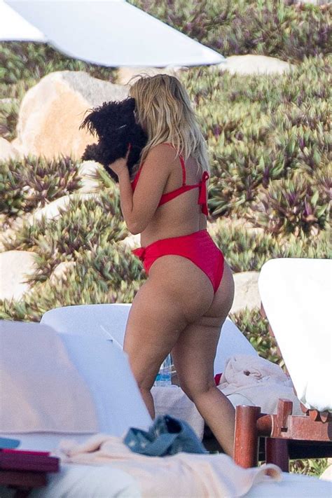 Bebe Rexha in a Red Bikini on the Beach in Cabo San Lucas 11/01/2020 ...