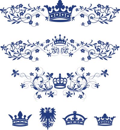 Floral Crown Rules Stock Illustration - Download Image Now - Backgrounds, Coat Of Arms, Color ...