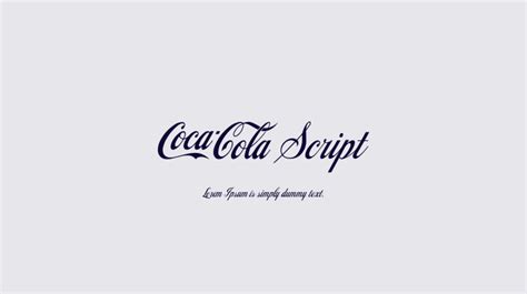 Coca-Cola Script Font : Download Free for Desktop & Webfont