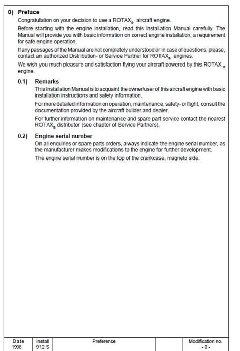 Rotax Installation Manual for ROTAX 912 S Aircraft Engine - AircraftManualsLib