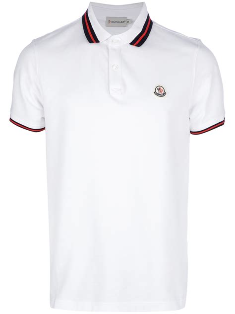 Lyst - Moncler Classic Polo Shirt in White for Men