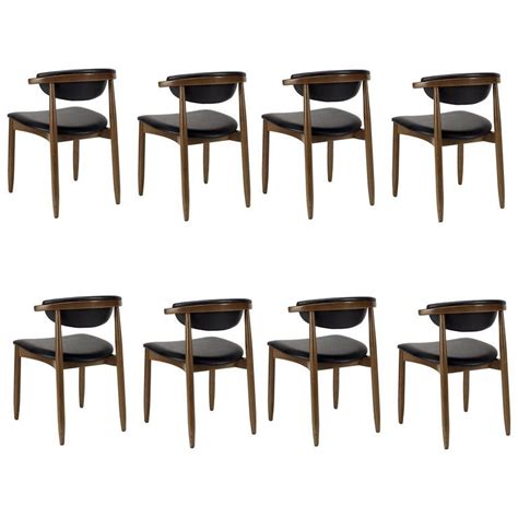 Mid Century Modern Leather Dining Room Chairs - Scandinavian Interior