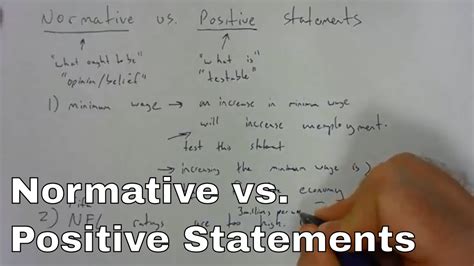 The Difference Between A Positive Economic Statement And A Normative Statement Is That Quizlet ...