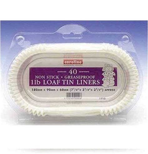 Loaf Tin Liners: 40 x 1LB Caroline Loaf Tin Liners - The Big Kitchen - Cookware, Bakeware ...