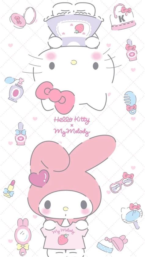 My Melody and Hello Kitty (มีรูปภาพ) | คาวาอี, วอลเปเปอร์ดิสนีย์, สอนวาดรูป