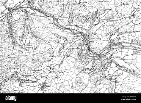 Map of Montgomeryshire OS Map name 026-NE, Ordnance Survey, 1885-1896 Stock Photo - Alamy