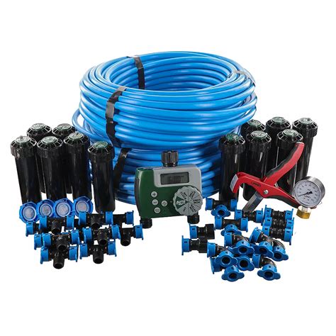 Orbit Two Zone In Ground Sprinkler System with Blu Lock System and Digital Hose Faucet Tim ...