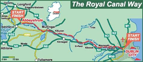 Map of Royal Canal Way from Irishtrails | Longford, Canal, Royal