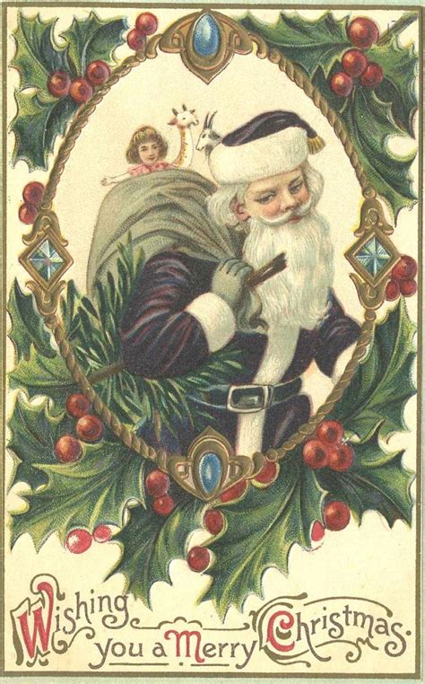 Free Floral Vintage Christmas Cards | Christmas postcard, Vintage ...