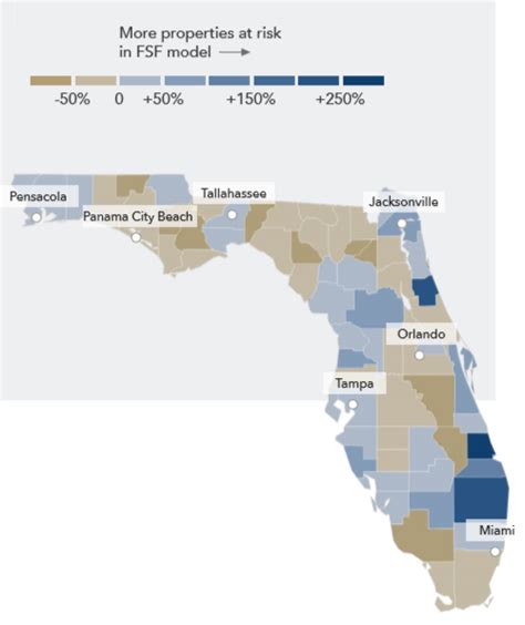 Florida Flood Risk Map from First Street Foundation report June 2020 ...