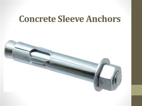 Concrete sleeve anchors