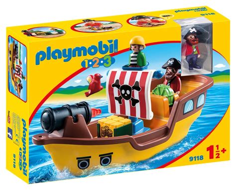 Playmobil 9118 1.2.3 Floating Pirate Ship (8036746) | Argos Price Tracker | pricehistory.co.uk