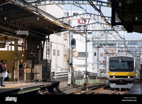 Train approaching Akihabara Station Tokyo Japan Stock Photo - Alamy