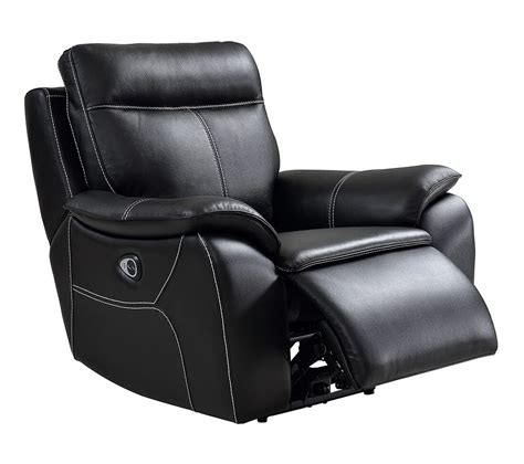 Fauteuil relax électrique AUSTIN cuir et PU noir - Fauteuil BUT