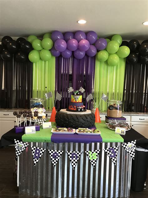 Monster Jam Birthday Party | Digger birthday parties, Monster jam birthday, Trucks birthday party