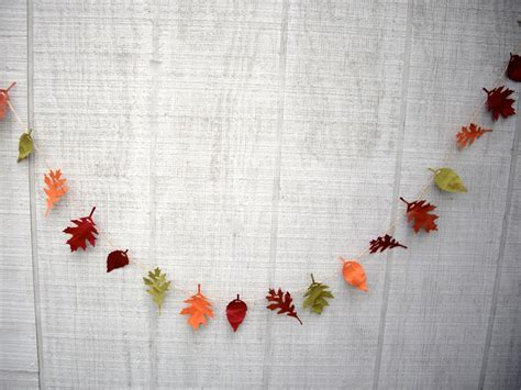 leaf garland fall garland 6 ft fall paper leaf garland fall