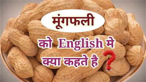 मूंगफली को English में क्या कहते है ?| mungfali ko English me kya kehte hai #hinditoenglish ...