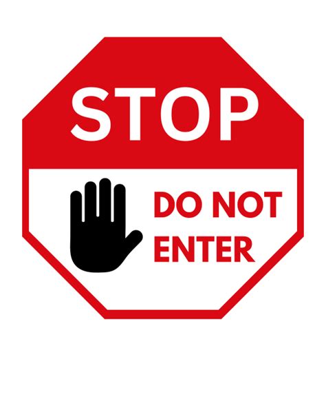 No Entry Signs: Printable Templates (Free PDF Downloads) | Entry signs ...