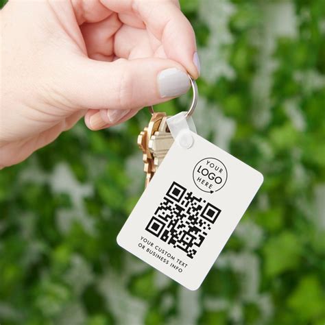QR Code | Business Logo Professional Simple Gray Keychain | Zazzle | Pink keychain, Qr code ...
