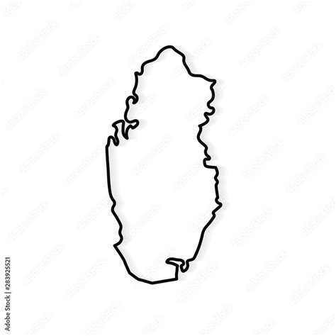 Qatar Map Outline