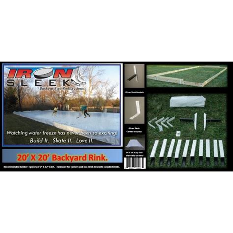 20' x 20' Outdoor Skating Rink Kit | DIY Ice Rink Kit | Iron Sleek