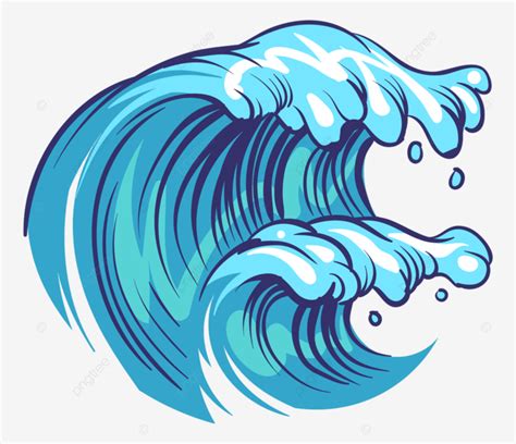 Surf Wave Clipart Vector, Surf Wave Logo Ocean Tide, River, Drawn ...