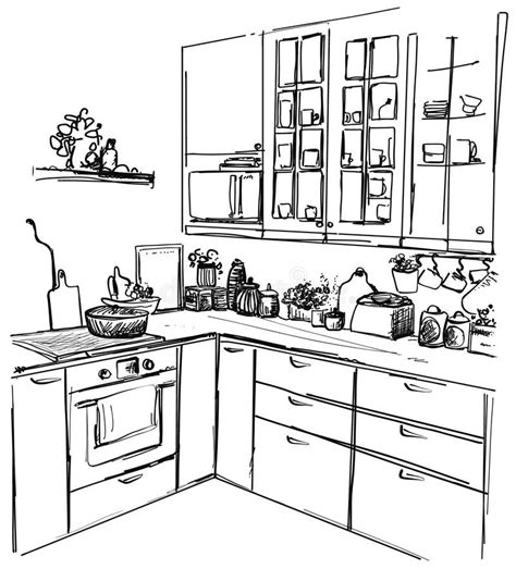 Kitchen Utensils Sketch Drawing Stock Illustrations – 2,349 Kitchen Utensils Sketch Drawing ...