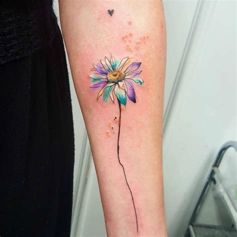 Watercolor Daisy Tattoo Designs, Ideas and Meaning - Tattoos For You