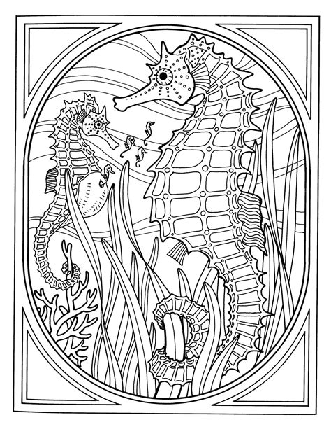 sea life adult coloring page - Clip Art Library